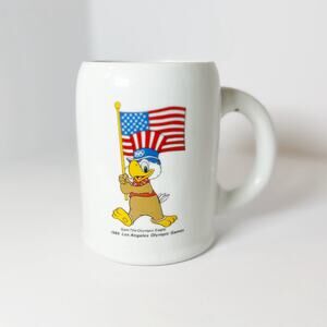 Vintage 1984 Los Angeles Olympics Sam the Eagle Souvenir Coffee Mug